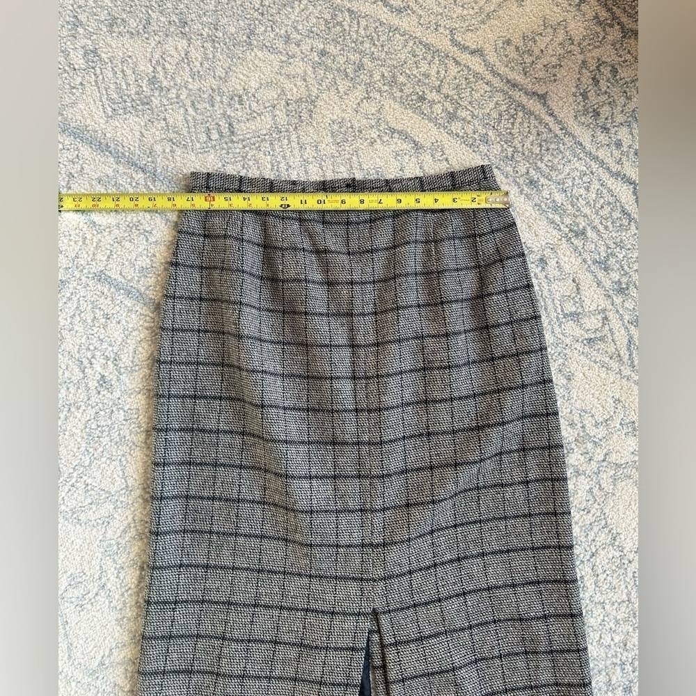 Harvé Benard Vintage 90s 100% Wool Plaid Skirt Women’s size 14 - Picture 7 of 10